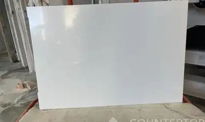 Full image of Silestone Miami White White Quartz countertop slab